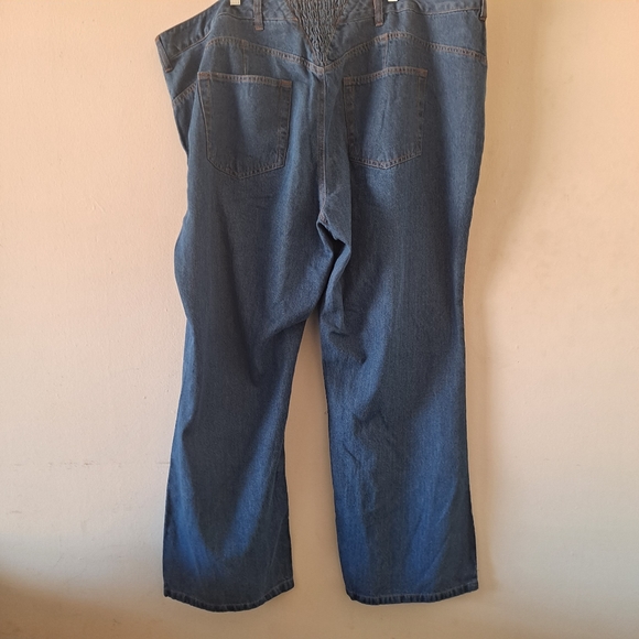 Woman Within 100% Cotton Natural Fit Denim Jeans w/Center Back Elastic Waist 28W - Picture 4 of 9